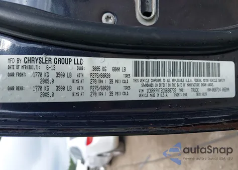 2013 Ram 1500 Laramie z USA, uszkodzony, nr VIN 1C6RR7VT2DS698735